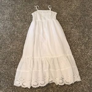 White 100% cotton Japan junior girls dress worn once for a wedding